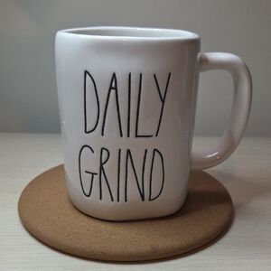 Rae Dunn White Daily Grind Ceramic Mug